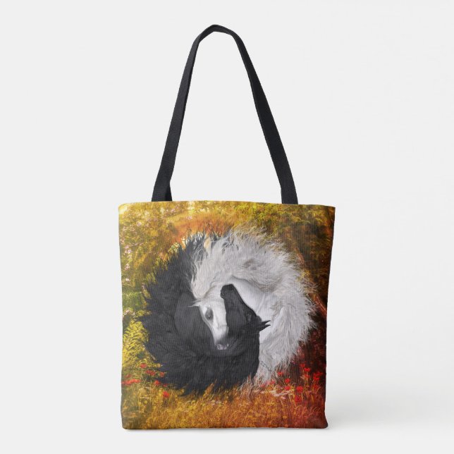 Yin Yang Horses Summer/ Fall 2-sided Tote (Back)