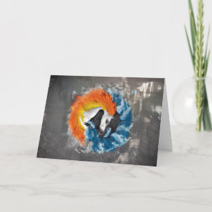 Yin Yang Horses ver2 Greeting Card, personalize! Card