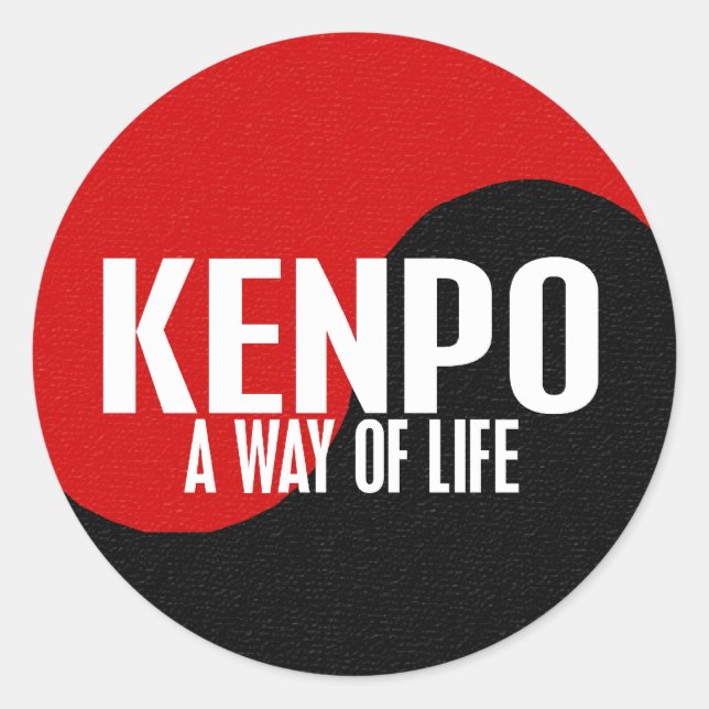Yin Yang Kenpo Classic Round Sticker (Front)