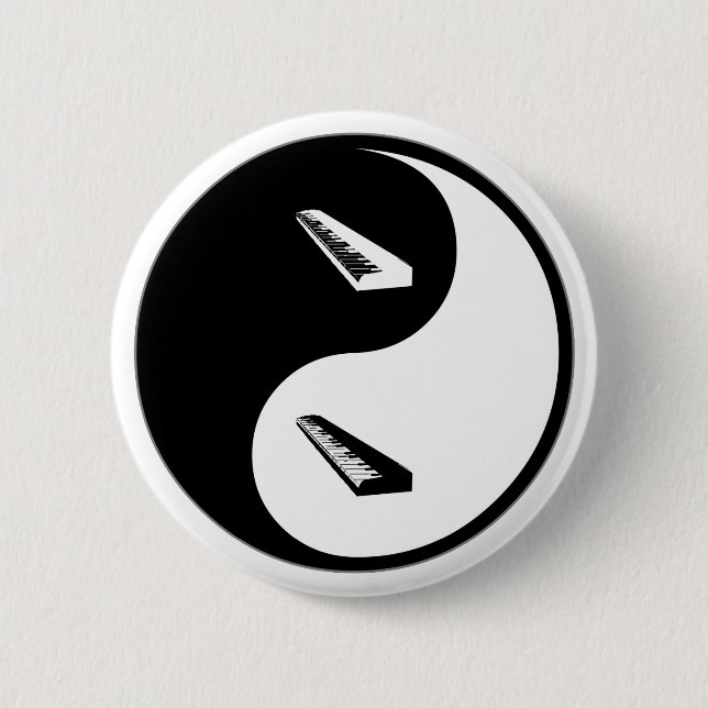 Yin Yang Keyboard 2 Inch Round Button (Front)