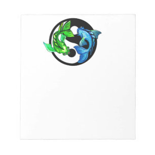 Yin-Yang Koi Design Notepad