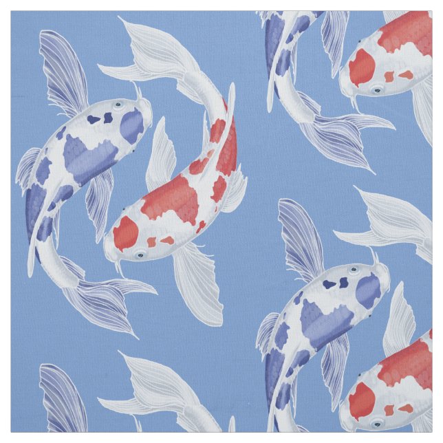 Yin yang koi fish fabric (Swatch)