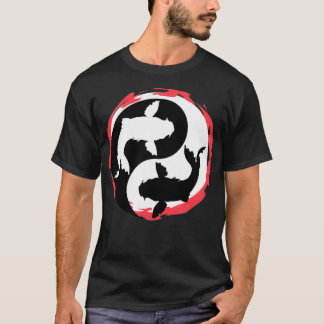 Yin Yang Koi Fish Love Good Luck Japanese Art T-Shirt