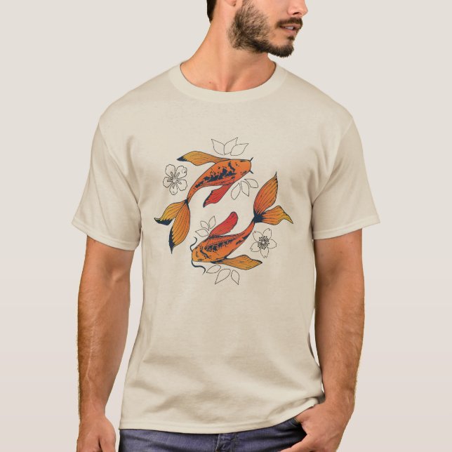 Yin Yang Koi Fish T-Shirt (Front)