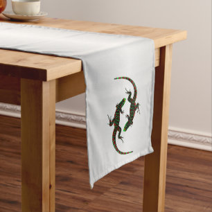 Yin Yang Lizards Silver Medium Table Runner