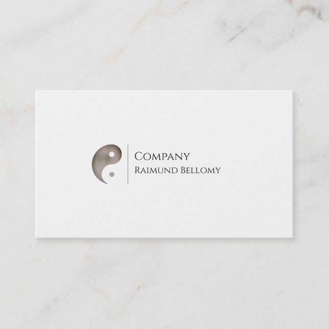 Yin Yang Logo Business Card (Front)