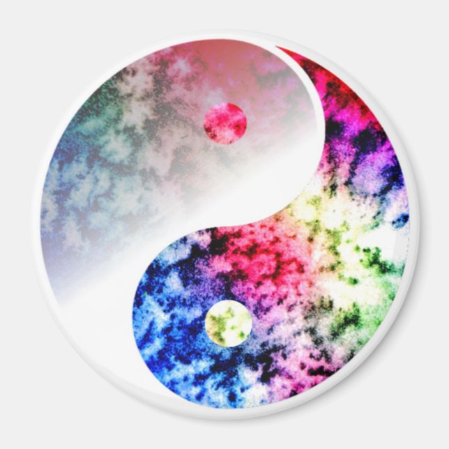 Yin Yang Magnet arc-en-ciel (Devant)
