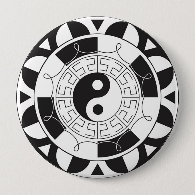 Yin Yang Mandala Button (Front)
