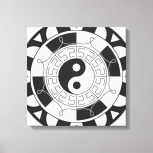 Yin Yang Mandala Canvas Print