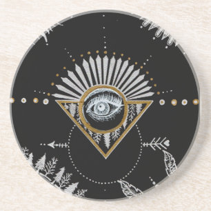 Yin Yang Mandala Coaster