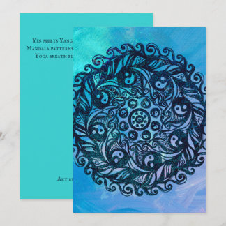Yin Yang Mandala Nature Floral Flower Mandalas     Invitation