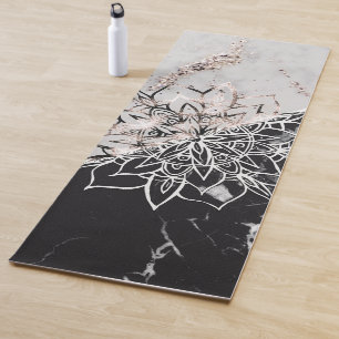 Yin Yang Mandala on Marble #1 Yoga Mat