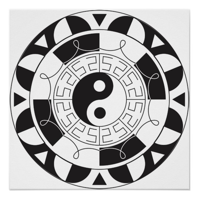 Yin Yang Mandala Poster (Front)
