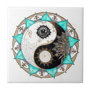 Yin Yang Mandala Tile