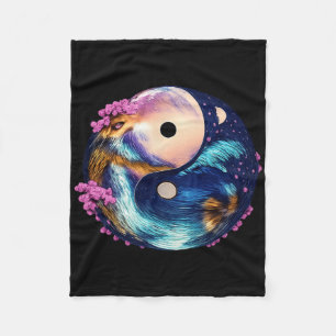 Yin Yang Mandala Zen Harmony Lance Yoga Meditation Fleece Blanket