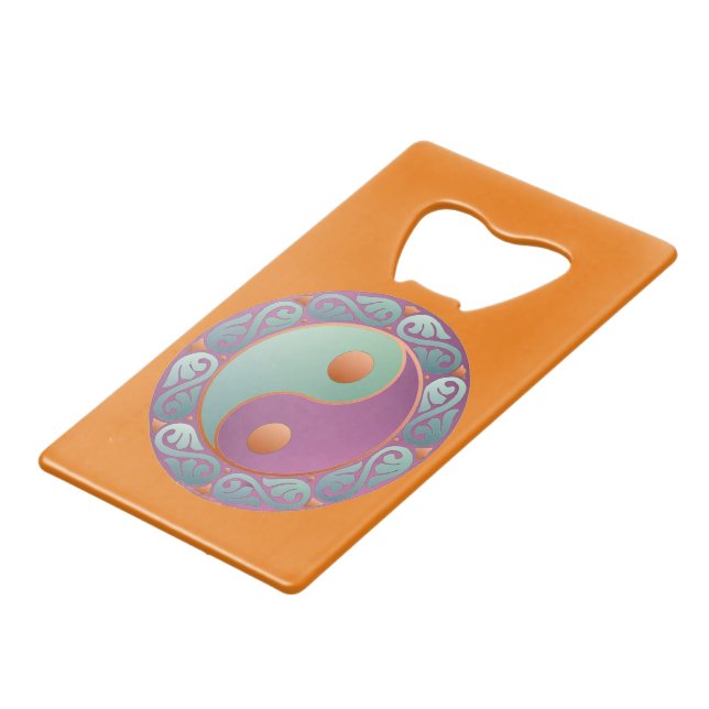 Yin Yang Médaillon Violet Turquoise (Devant Angle)