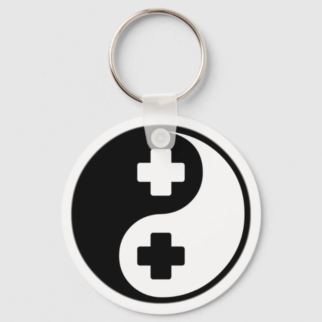 Yin Yang Medical Assisting Keychain (Front)
