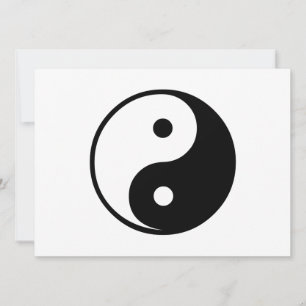 Yin Yang Modèle d'illustration noir et blanc