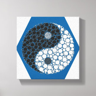 Yin Yang Mosaic Canvas Art