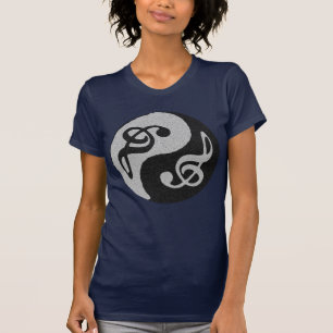 yin yang music clave note T-Shirt