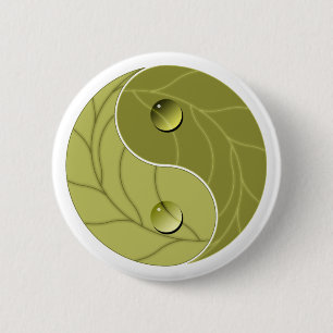 Yin Yang Nature 2 Inch Round Button