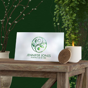 Yin Yang  - Nature Balance - glowing marble Business Card