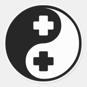 Yin Yang Nursing Classic Round Sticker