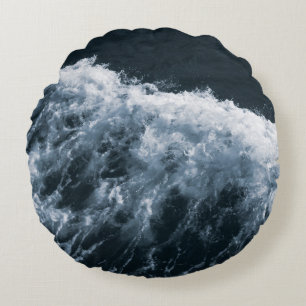 Yin Yang Ocean Glam 1 Round Pillow