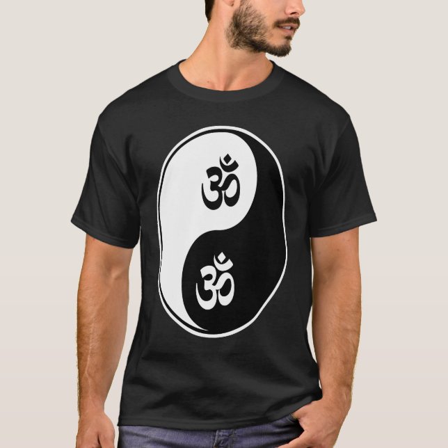 Yin Yang  Om Pranava Yoga Namaste  Buddhist Zhen T-Shirt (Front)