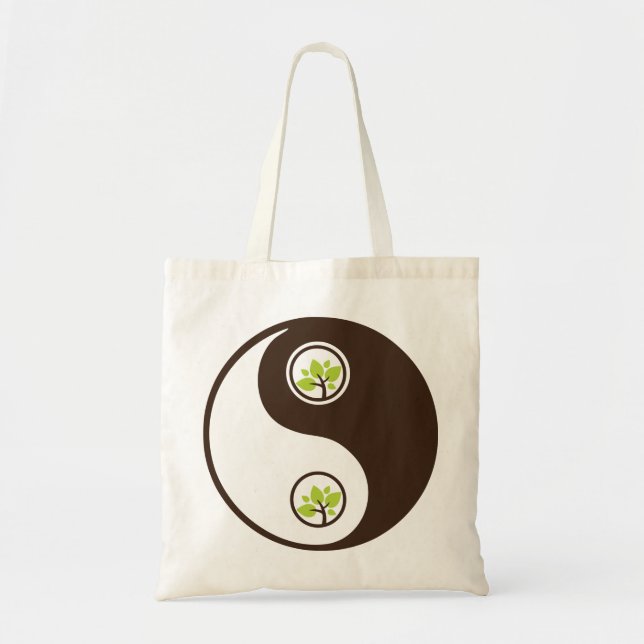 Yin Yang Organic Planet Canvas Bags (Front)