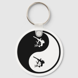 Yin Yang Paintball Keychain
