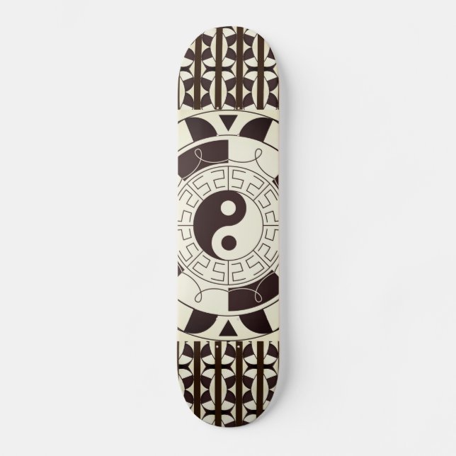 Yin Yang Pattern Skateboard Deck (Front)