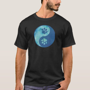 Yin Yang Paw Blue T-Shirt