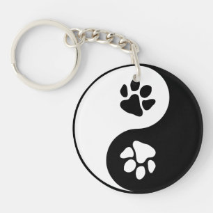 Yin Yang Paw Keychain