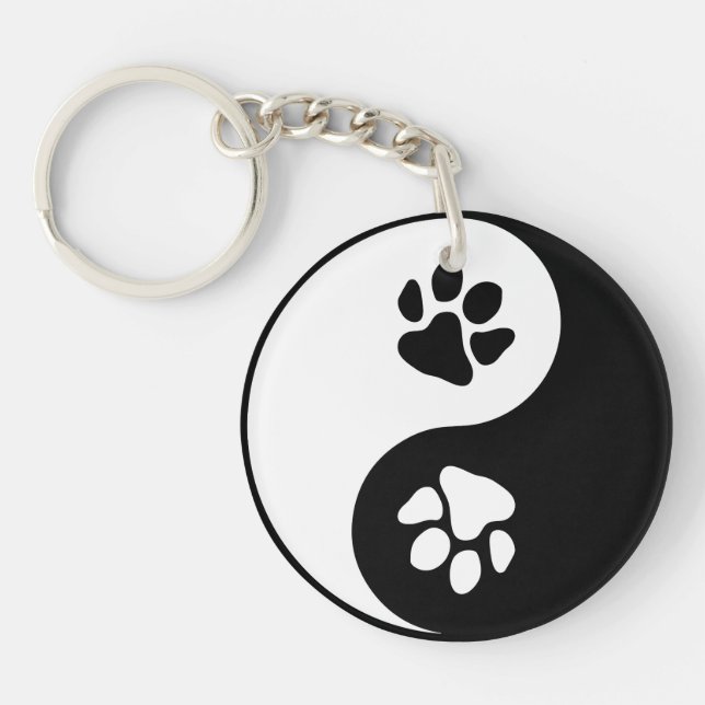 Yin Yang Paw Keychain (Front)