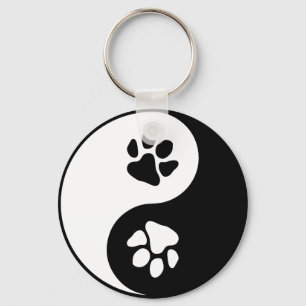 Yin Yang Paw Keychain