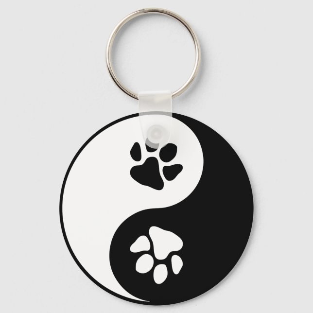 Yin Yang Paw Keychain (Front)