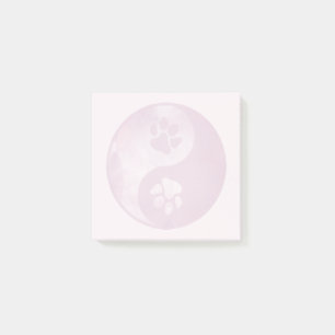 Yin Yang Paw Pink Post-it Notes