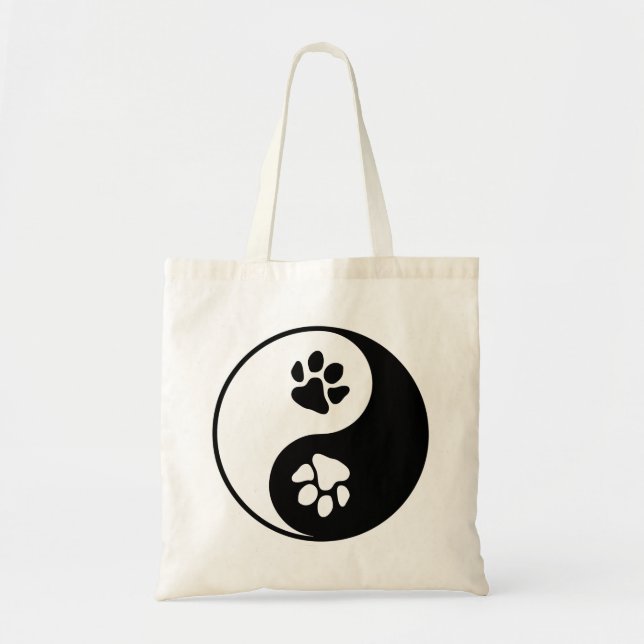 Yin Yang Paw  Tote Bag (Front)
