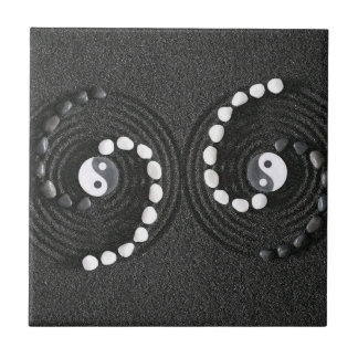 Yin Yang Pebble Spiral” Tile