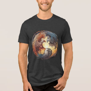 Yin Yang Phoenix – Rebirth Through Balance Tri-Blend Shirt