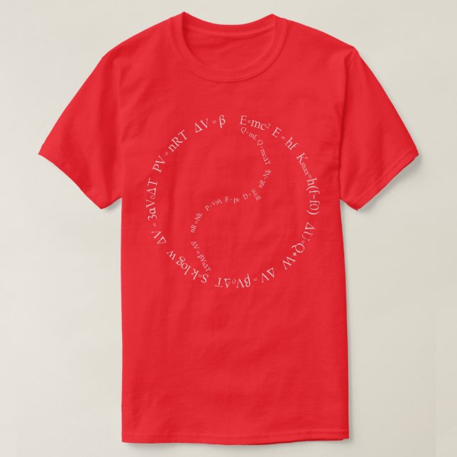 Yin Yang Physics Formula Science Physicist T-Shirt (Design Front)