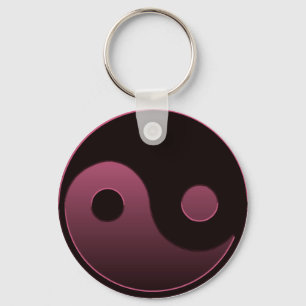 Yin Yang Pink Keychain