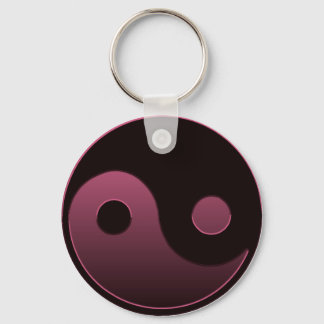 Yin Yang Pink Keychain