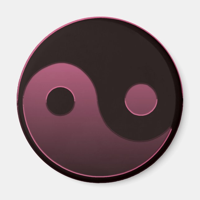 yin yang pink magnet (Front)