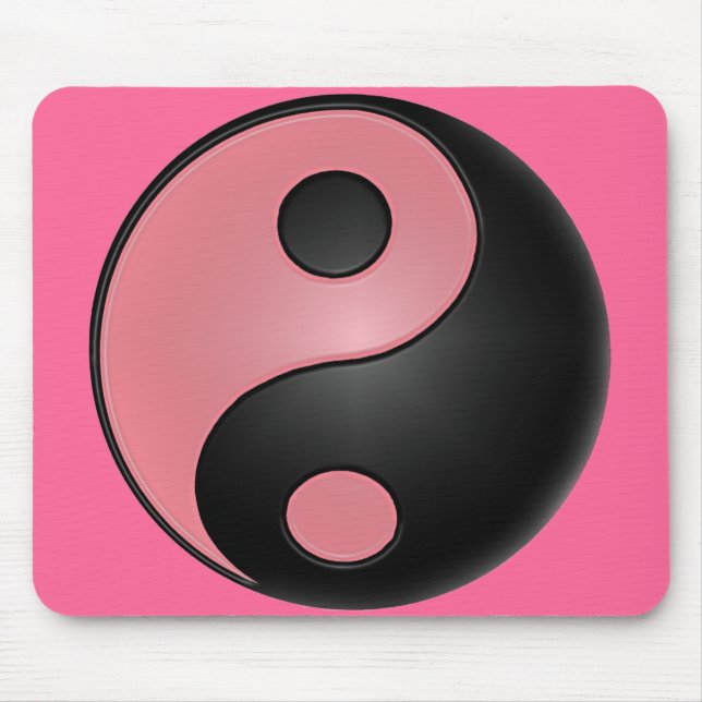 Yin Yang Pink Mouse Pad (Front)