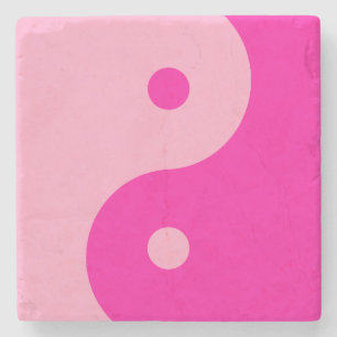 Yin Yang Pink Stone Coaster