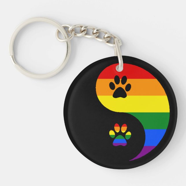 Yin-Yang Pride Keychain (Front)