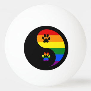 Yin-yang Pride Ping Pong Ball