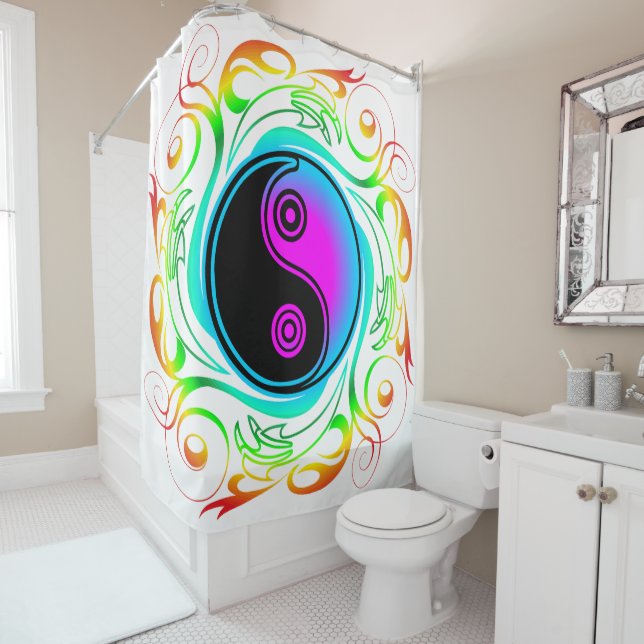 Yin Yang Psychedelic Rainbow Tattoo (In Situ)